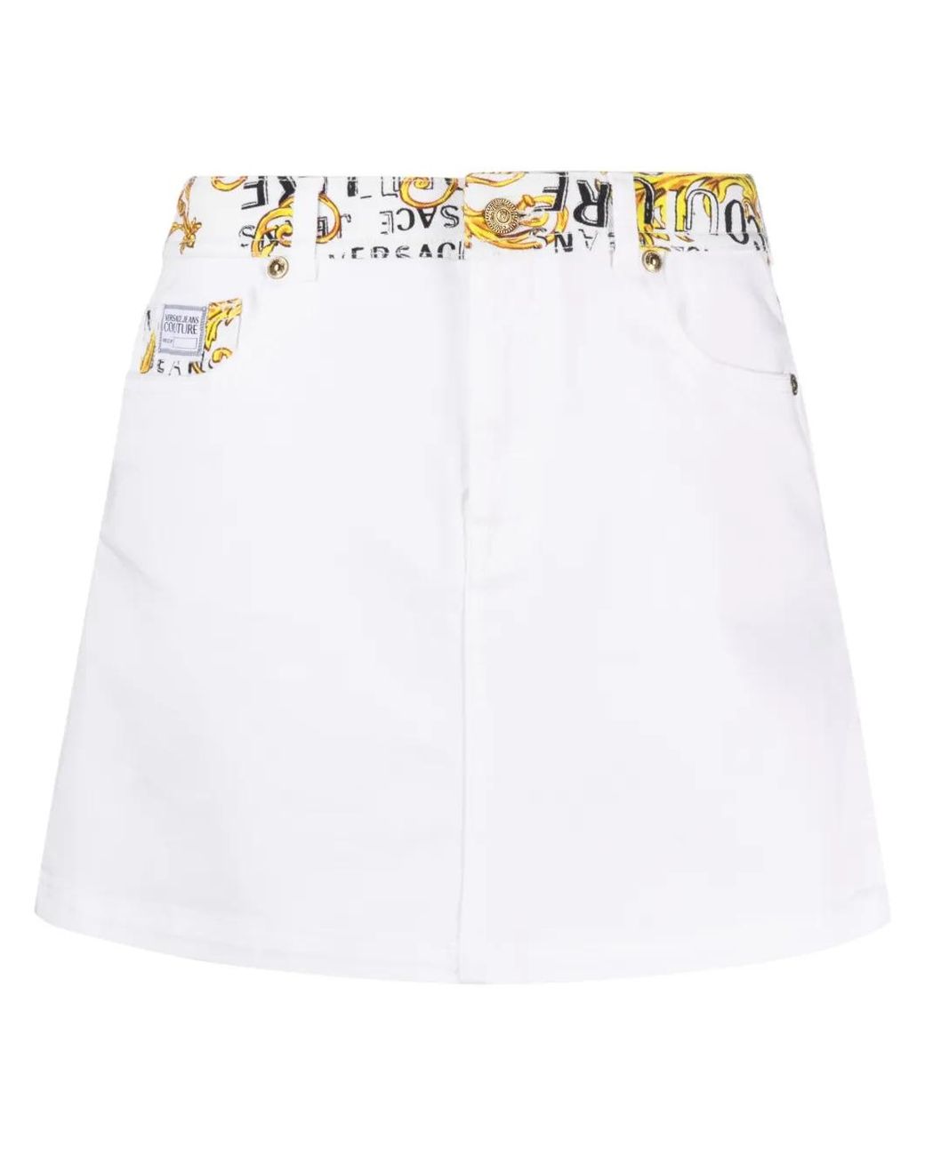 Versace Jeans Couture White Midi Skirt