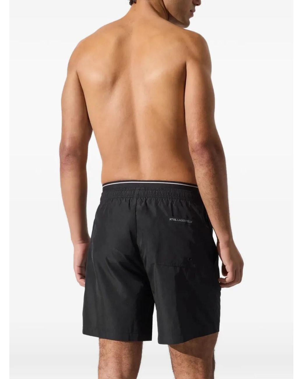 Karl Lagerfeld Black Ikon Fusion Medium Boardshorts for men