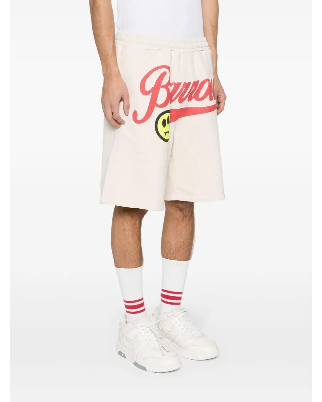 Barrow Red Logo-Print Shorts