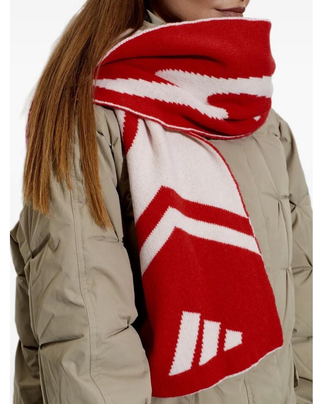 Adidas Red X Arte Antwerp Logo-Intarsia Scarf