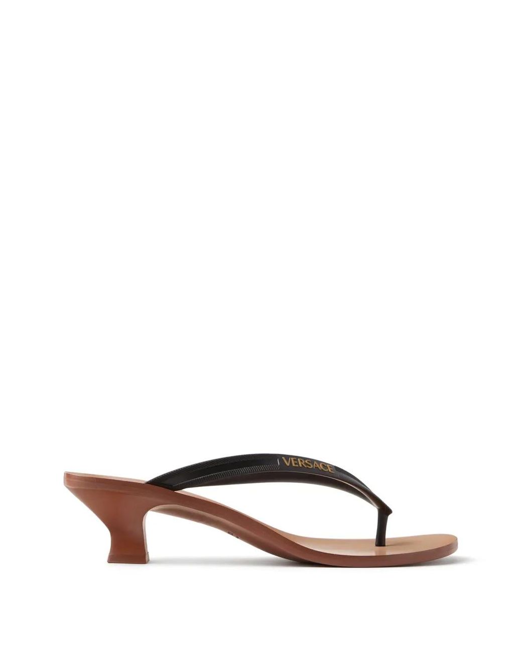 Versace Black Sophie Rubber Thong Sandals 40Mm