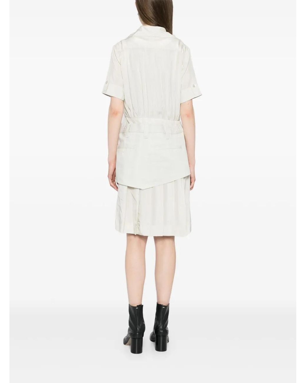 Maison Margiela White Layered Dress