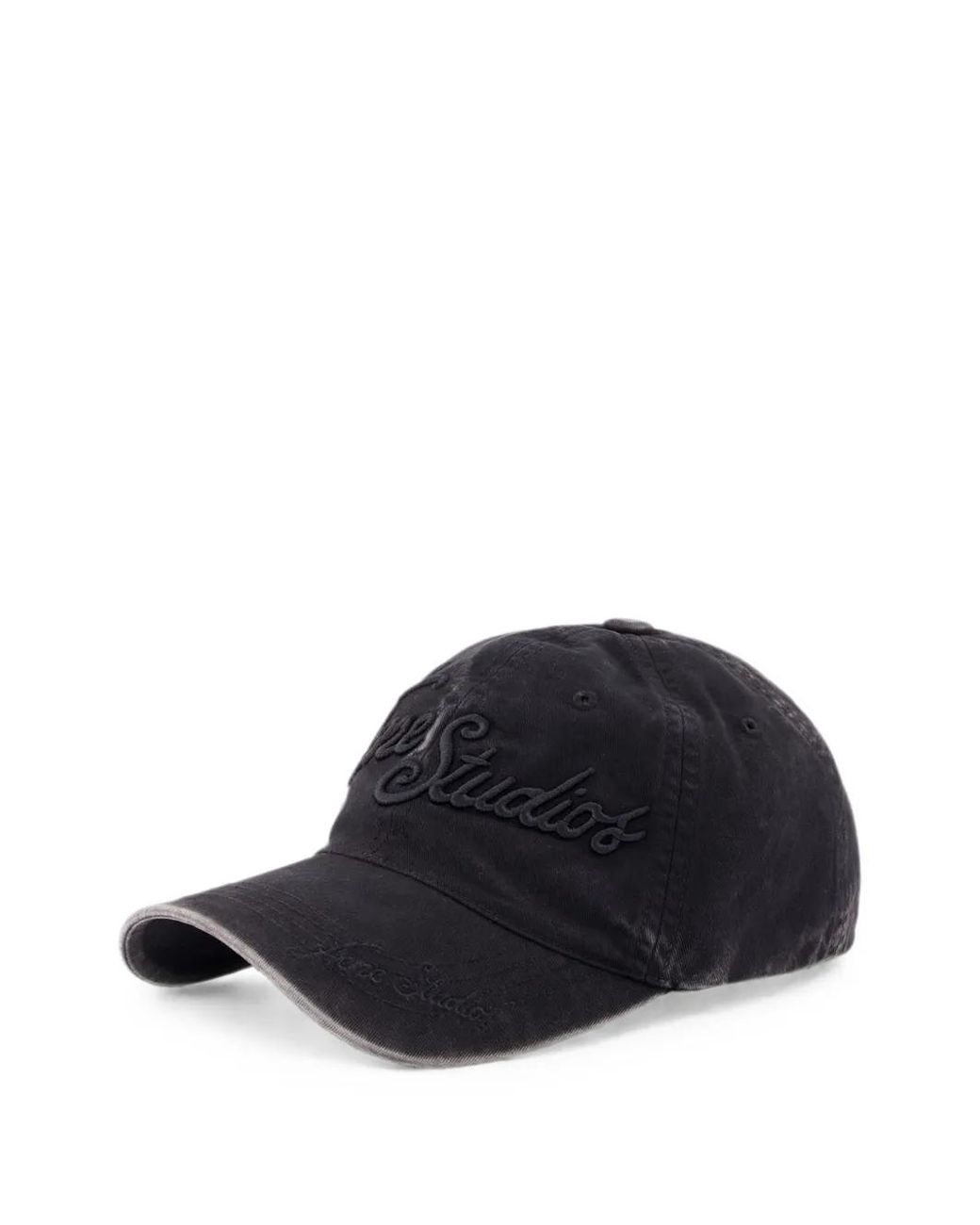Acne Black Logo-Embroidered Cap for men