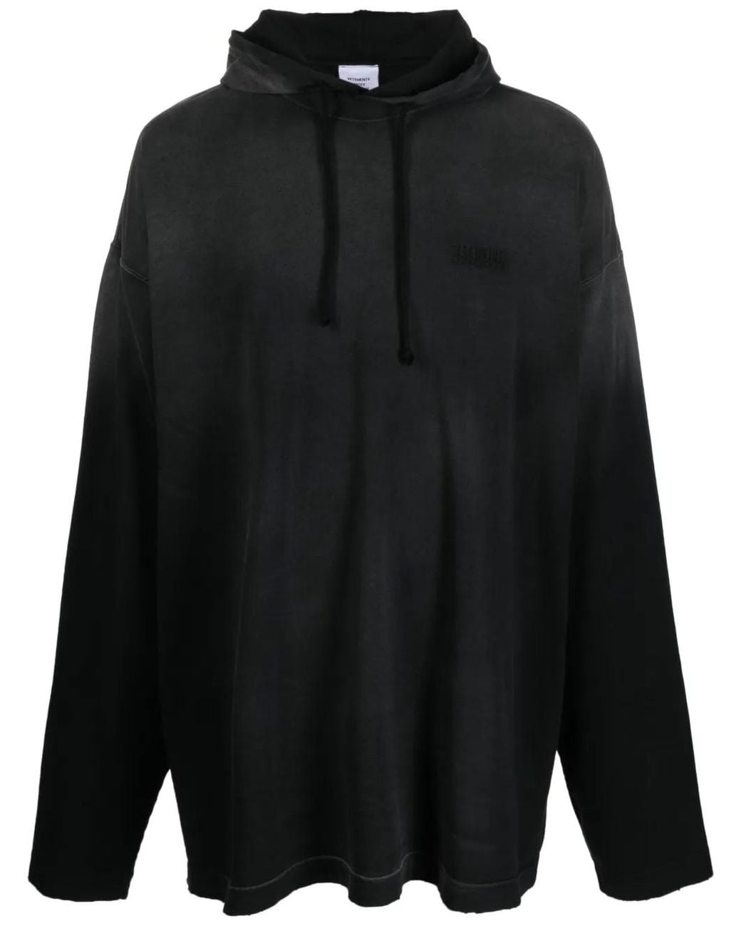 Vetements Black Gradient-Effect Oversized Hoodie for men