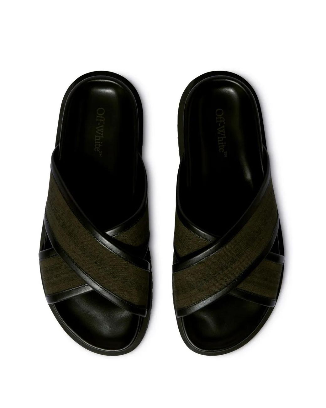Off-White c/o Virgil Abloh Black Cross-Strap Sandals for men