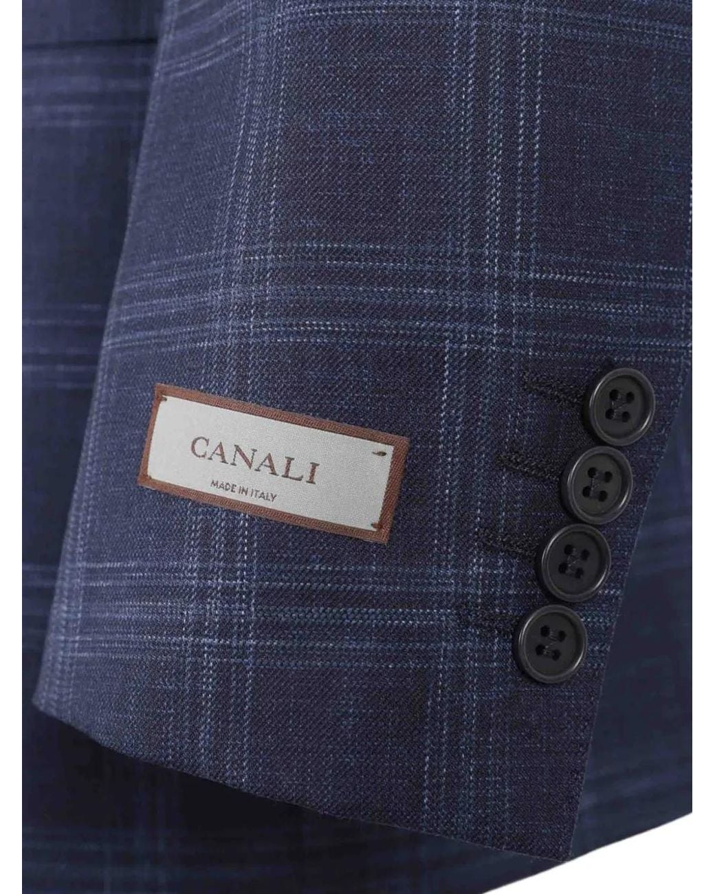 Blazer A Cuadros Con Botones Canali de hombre de color Blue