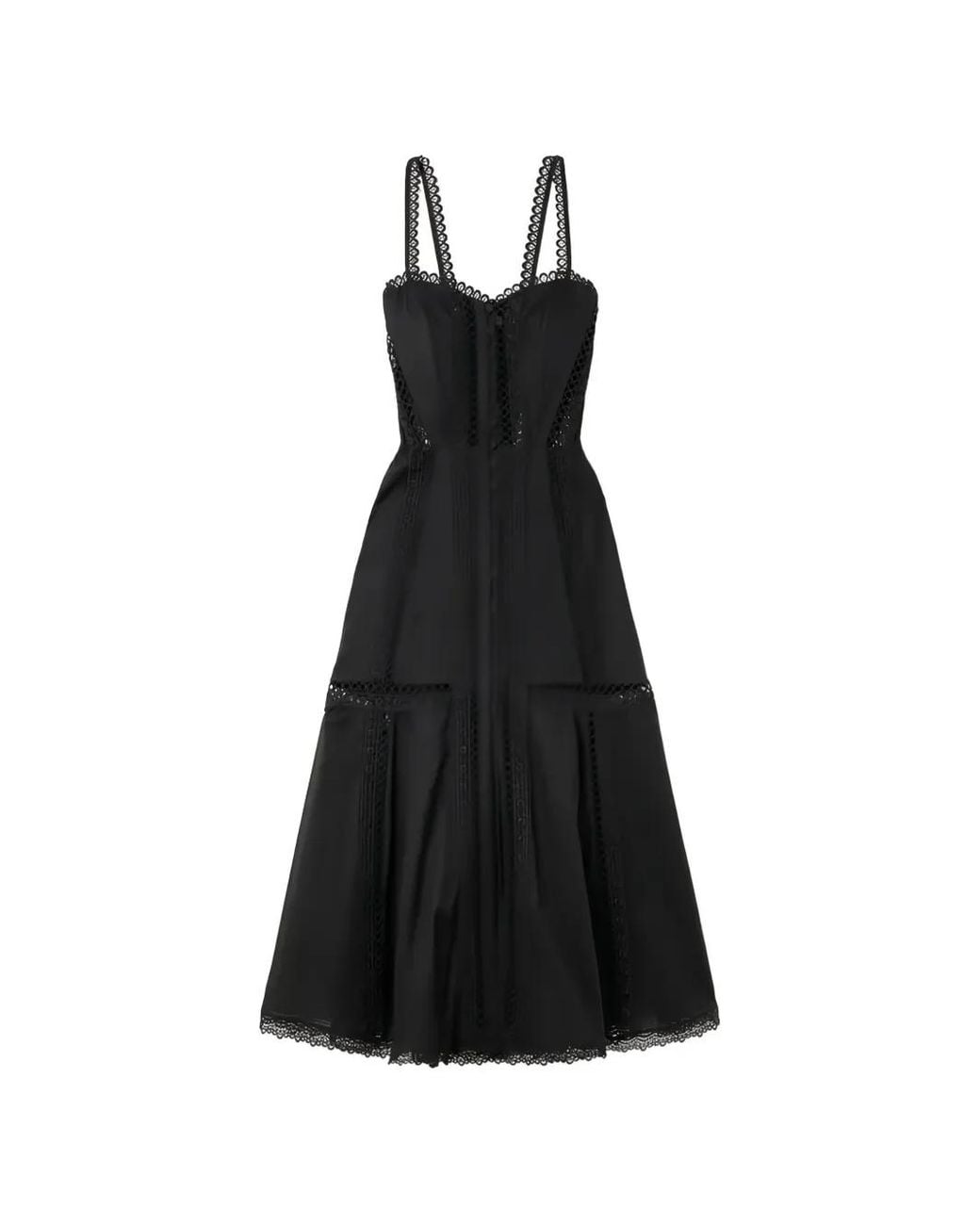 Charo Ruiz Black Dafelle Embroidered Dress