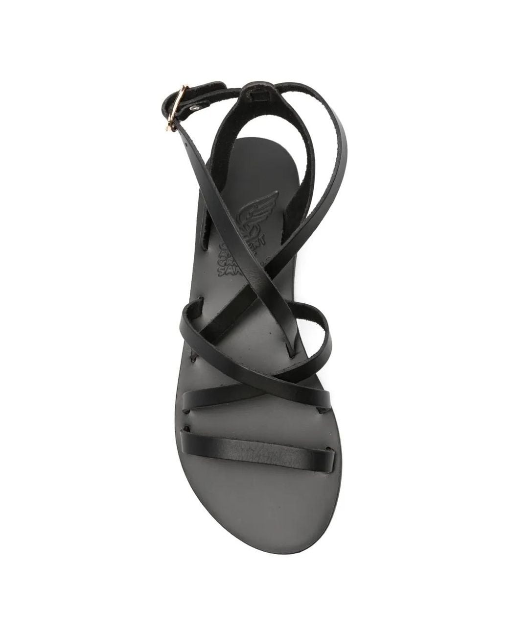 Ancient Greek Sandals White "Delia" Flat Sandals