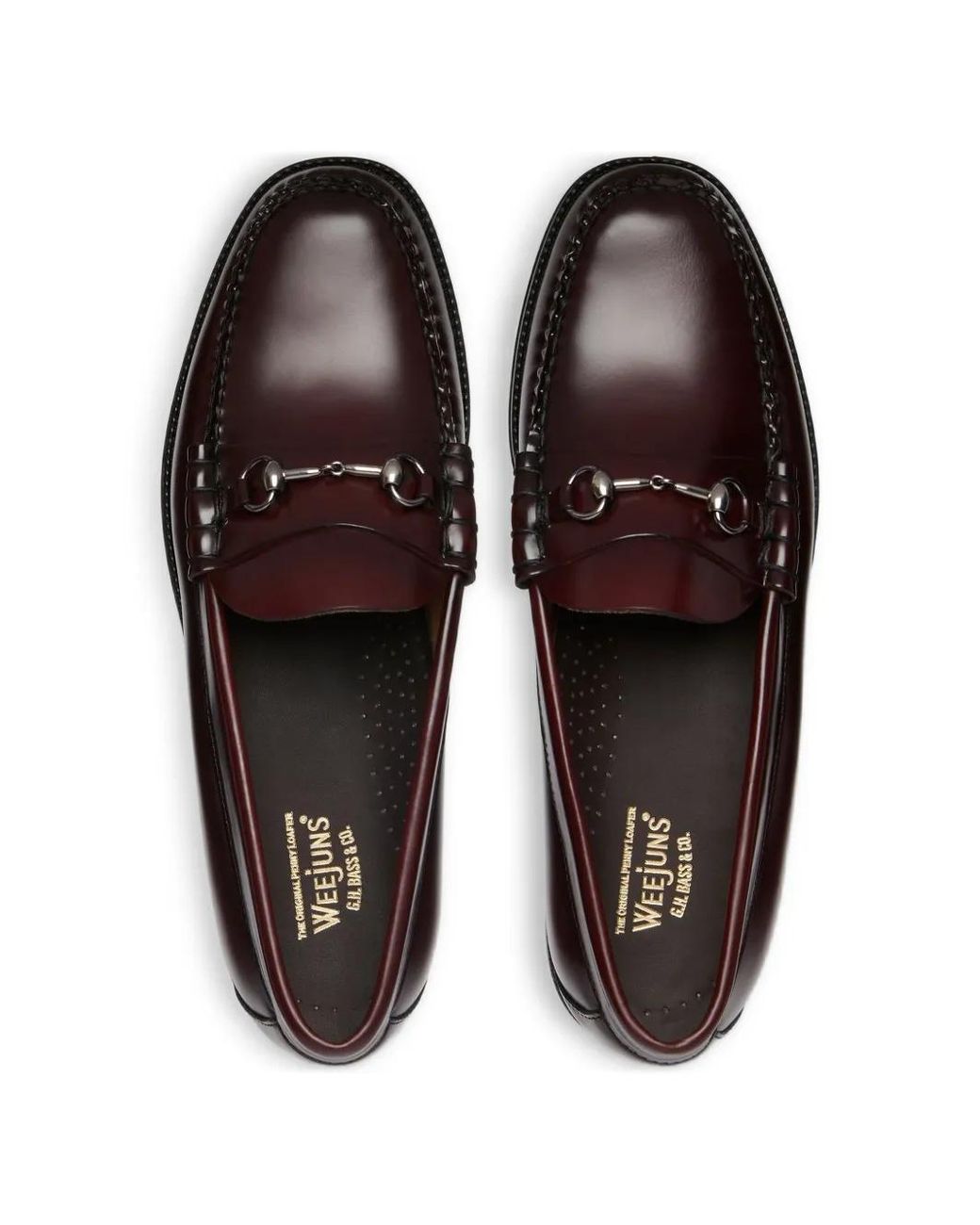 G.H.BASS White Easy Weejuns Lincoln Penny Loafers for men