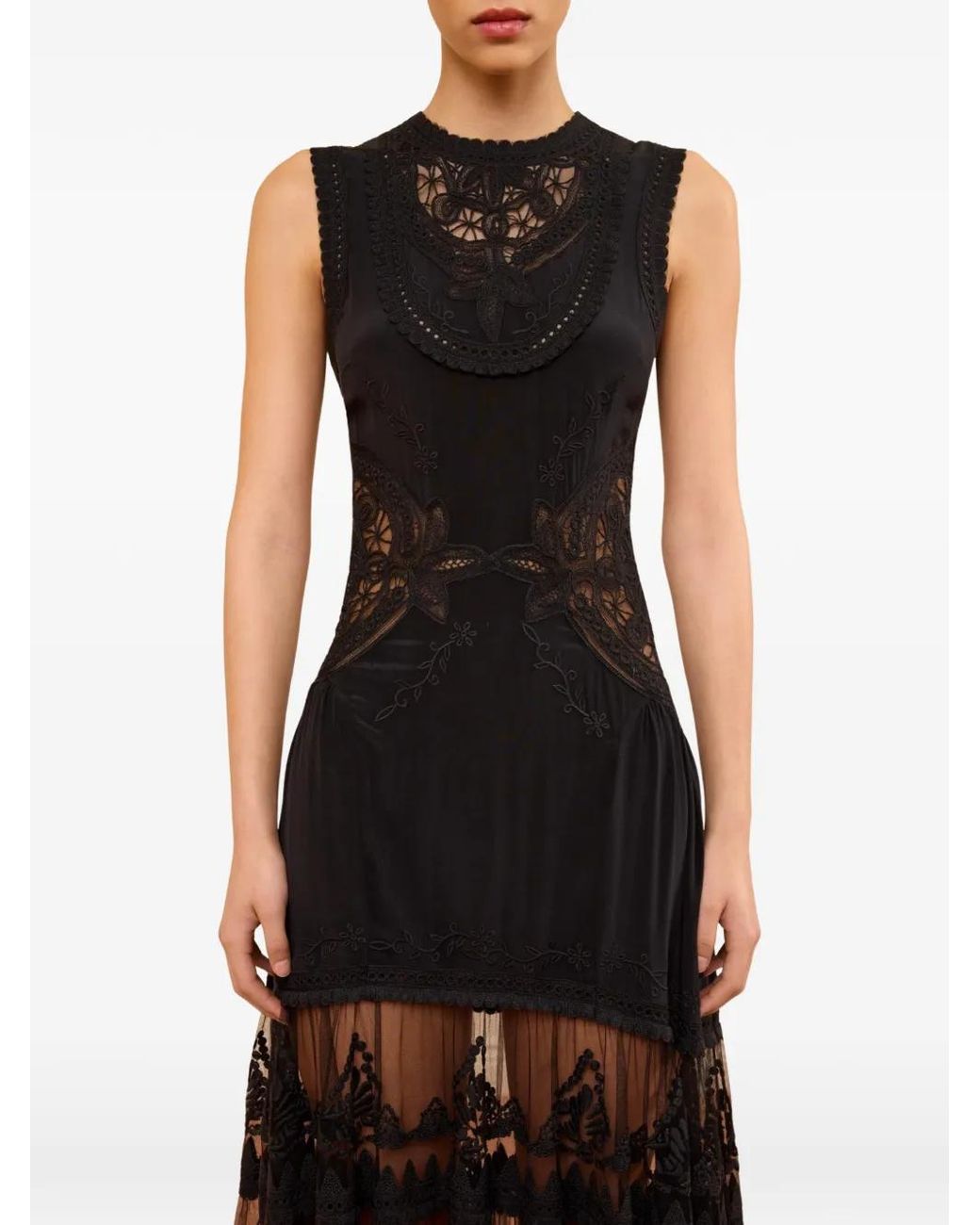 Ulla Johnson Blue Florence Embroidered Silk Maxi Dress