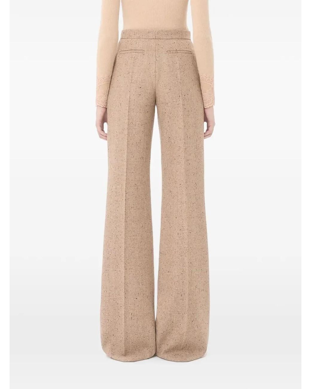 Valentino Garavani Natural Natté Buttoned Weave Trousers