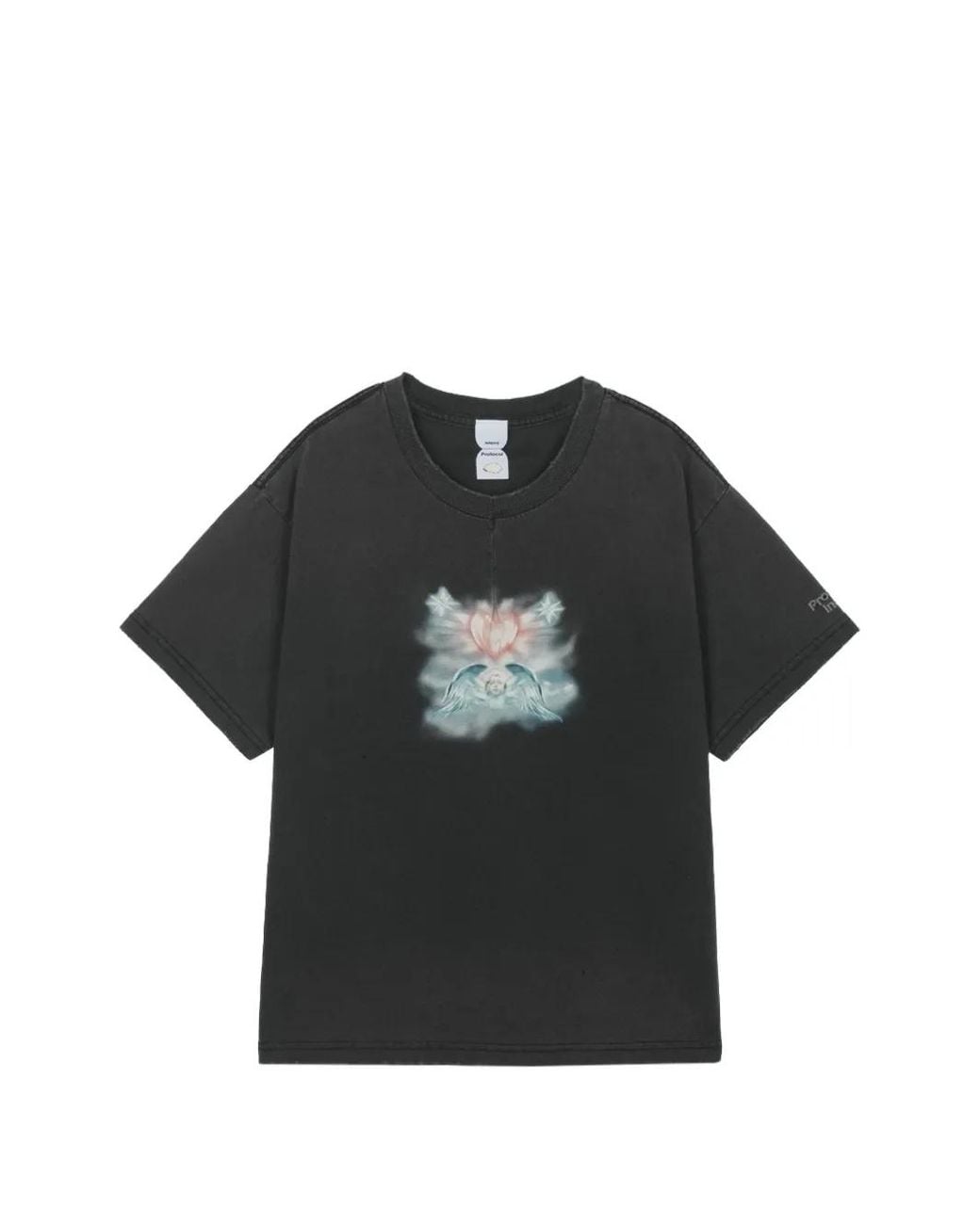 Protocol Index Black T-Shirt Centerline Dart À Effet Délavé for men