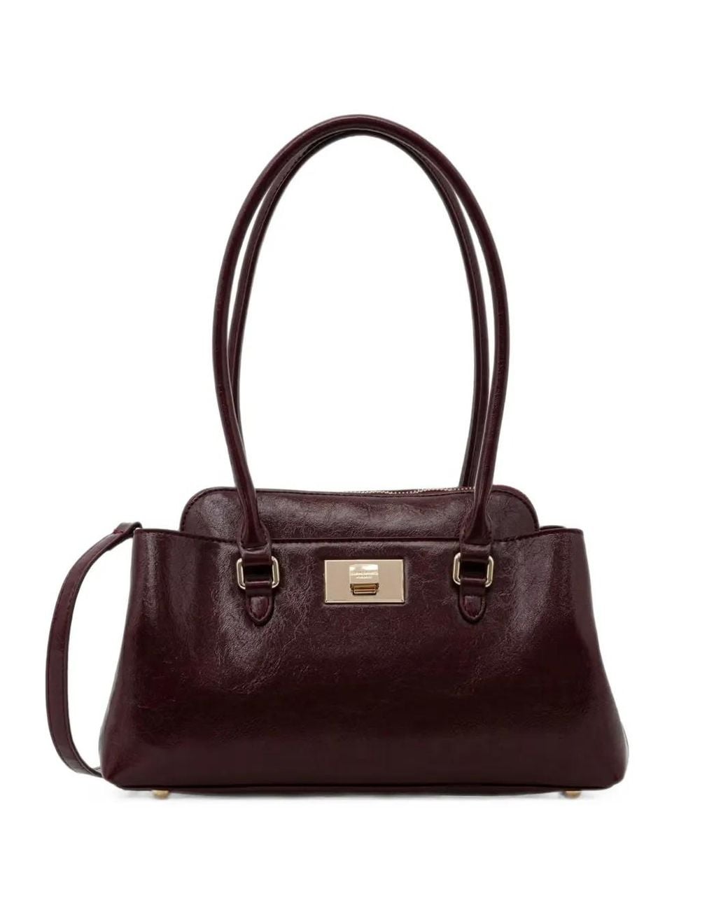 Ermanno Scervino Brown Twist-Lock Shoulder Bag