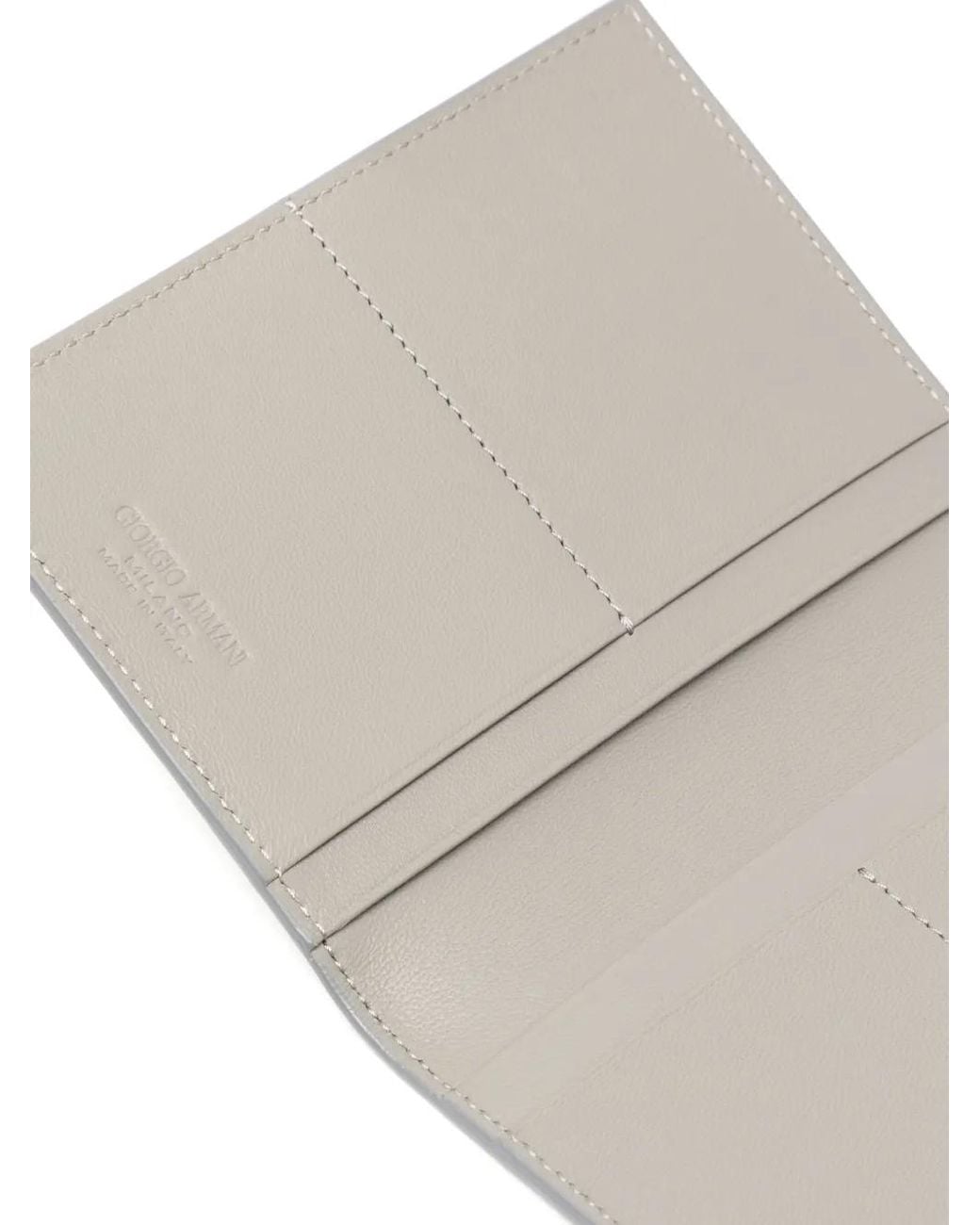Giorgio Armani Gray Leather Cardholder for men
