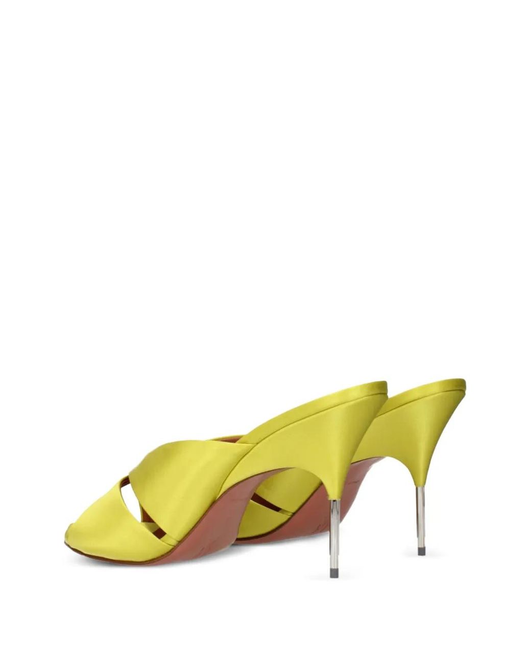 AMINA MUADDI Yellow Sandales Pointues À Brides Croisées