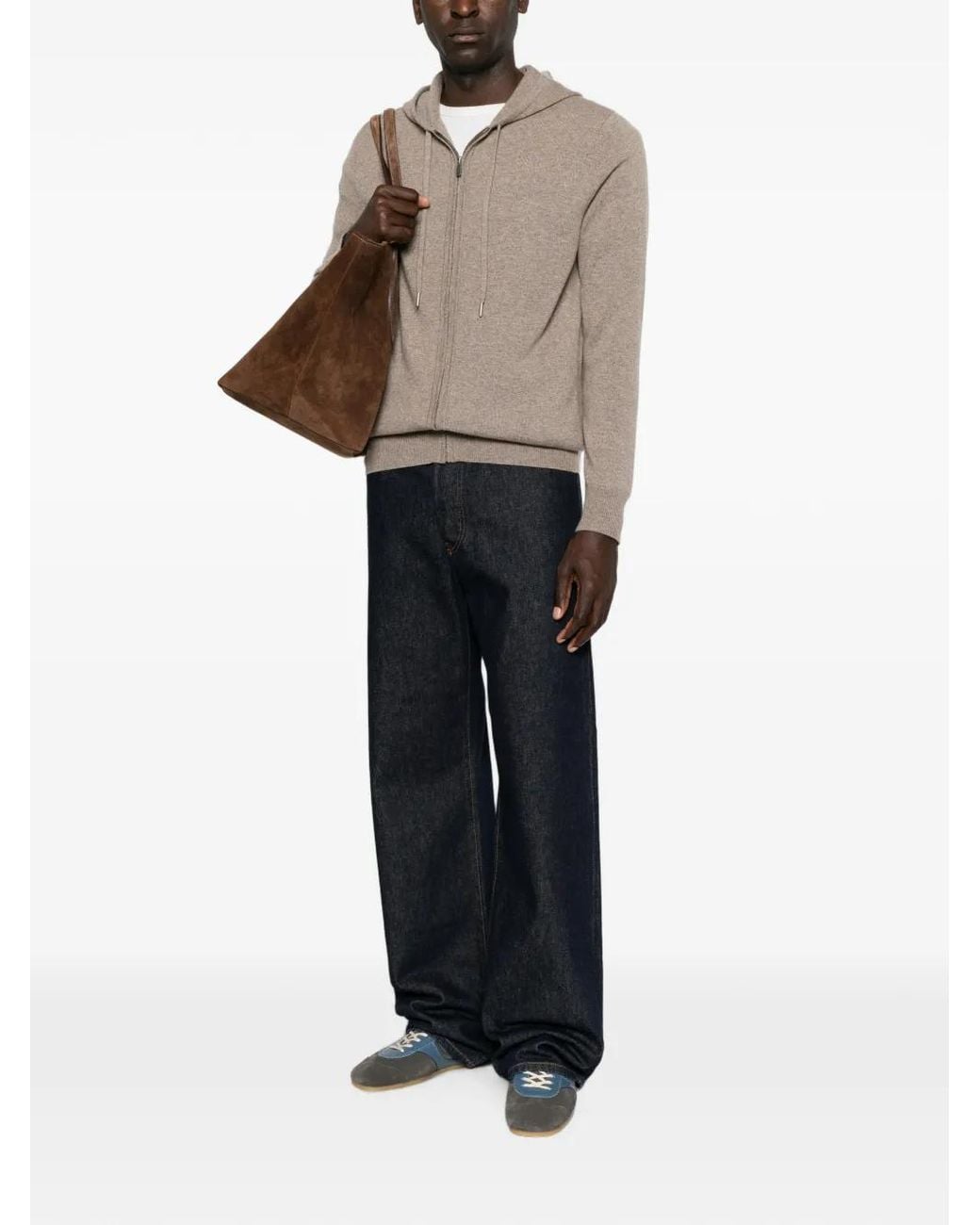 Bompard Natural Zip-Up Hoodie for men