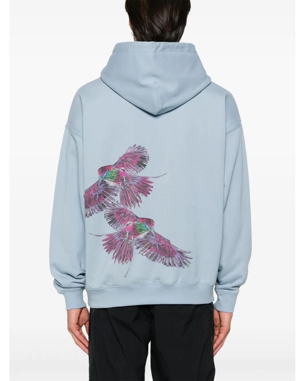 Y-3 Blue Gfx Hoodie for men