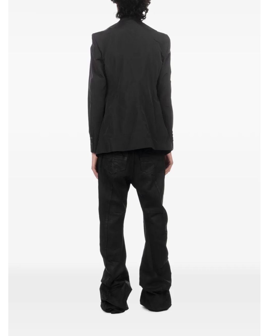 Julius Black Layered Tailored Single-Breasted Coat for men