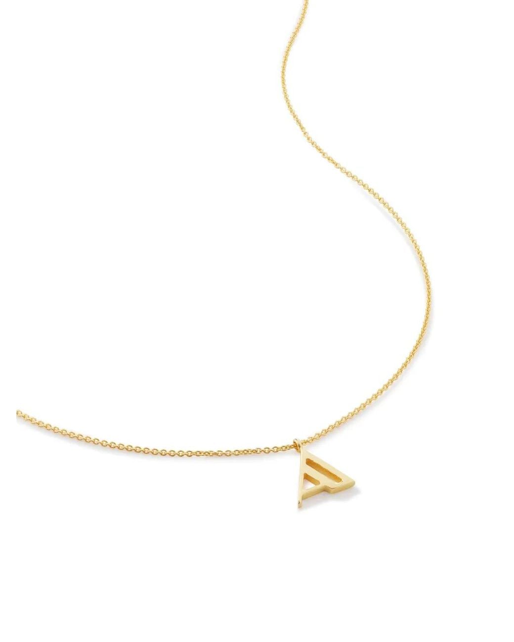 Monica Vinader Metallic Alphabet A Charm Necklace