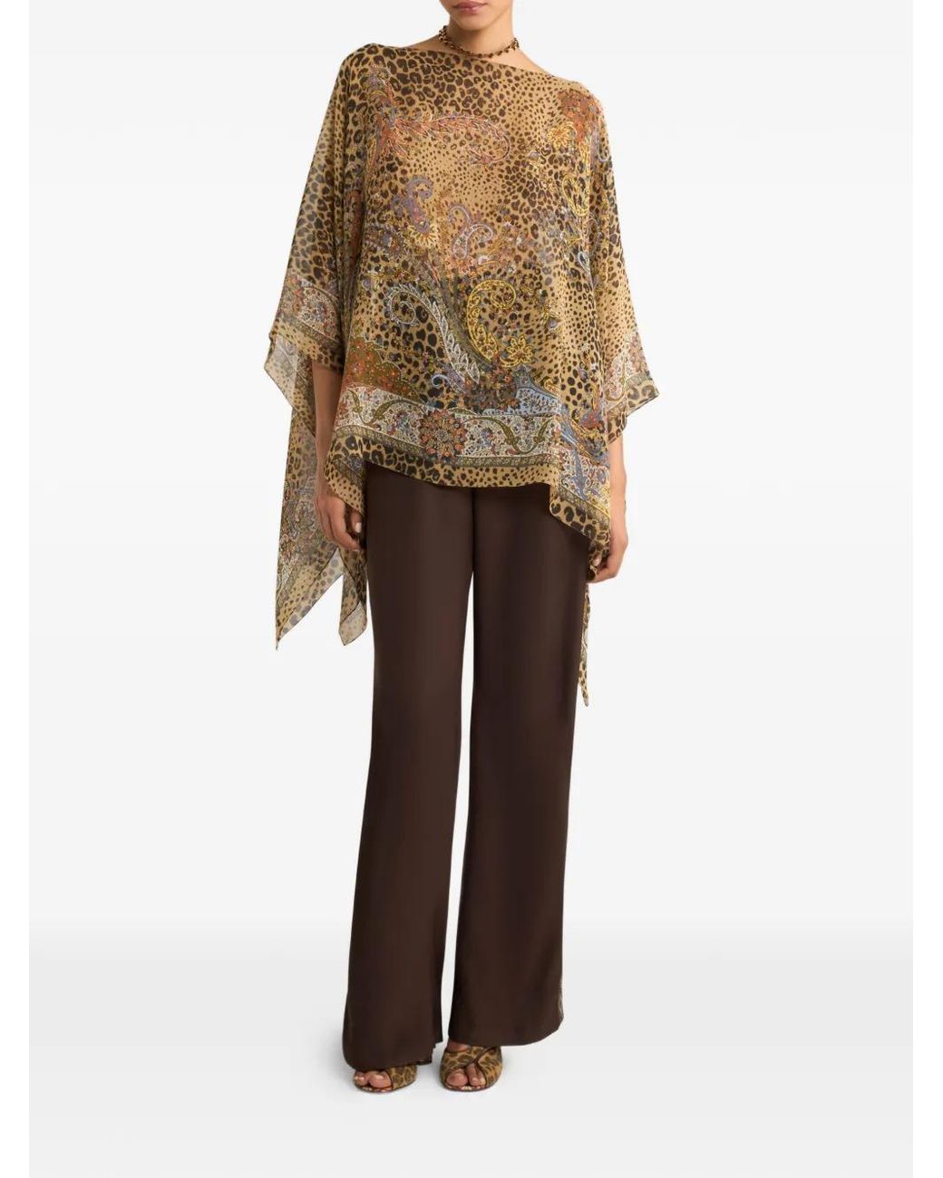 Etro Natural Silk Poncho