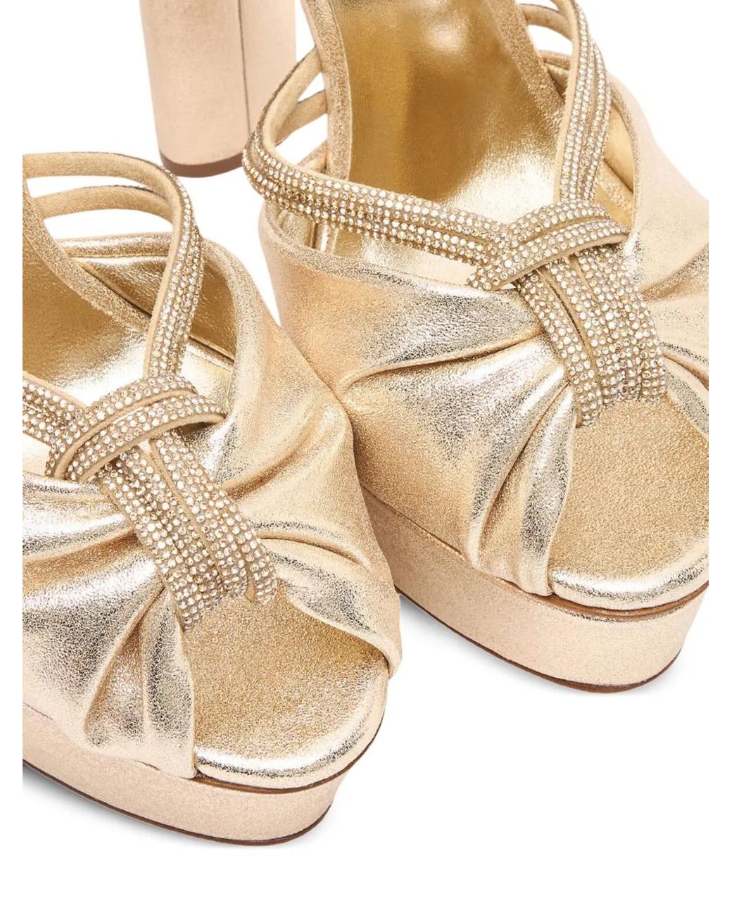 Casadei White 140Mm Taylor Flora Wonder Sandals