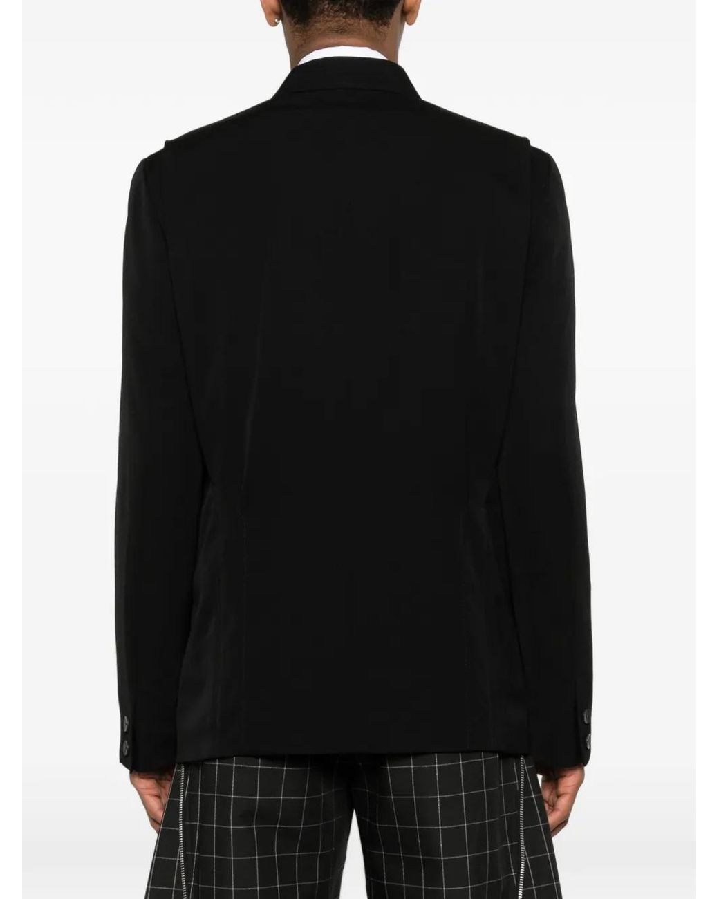 Kiko Kostadinov Black Double-Breasted Tailored Jacket for men
