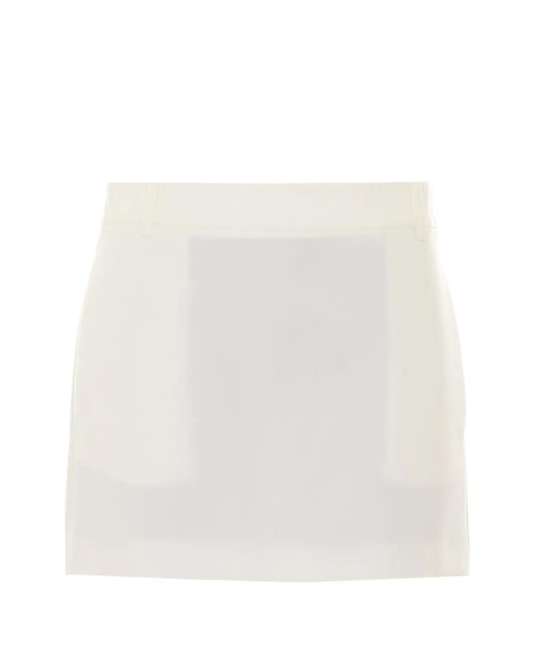Patrizia Pepe White Fly-Logo Mini Skirt