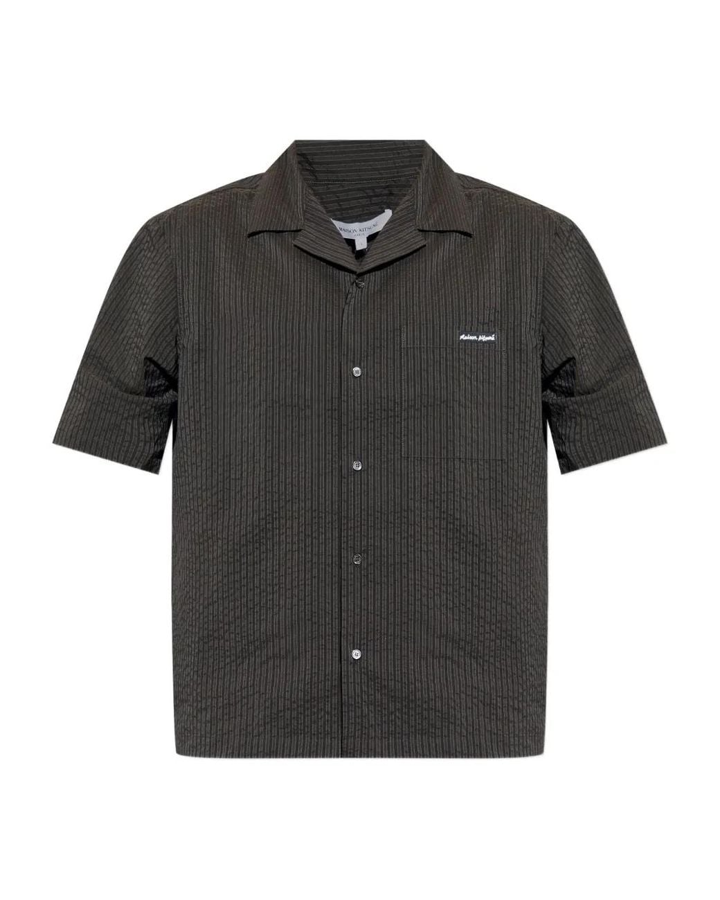 Maison Kitsuné Black Resort Shirt for men