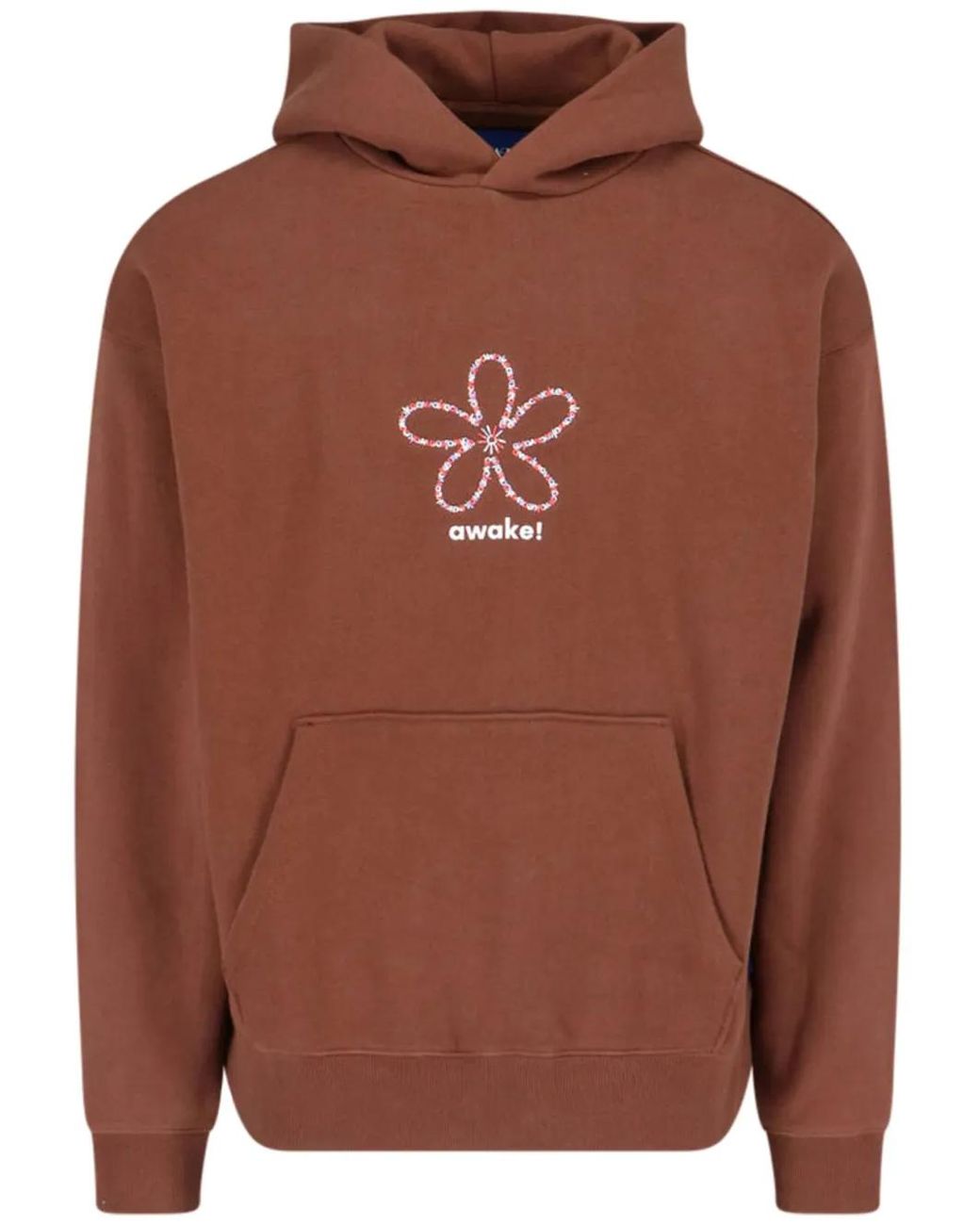 AWAKE NY Brown Logo-Print Hoodie for men