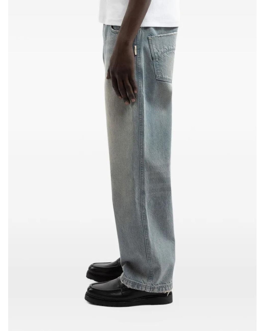 RETERNITY Gray Essential Straight-Fit Jeans for men