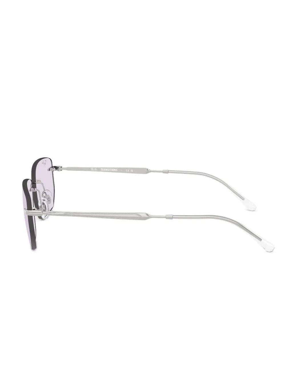 Ray-Ban Pink Rimless Rectangle Sunglasses