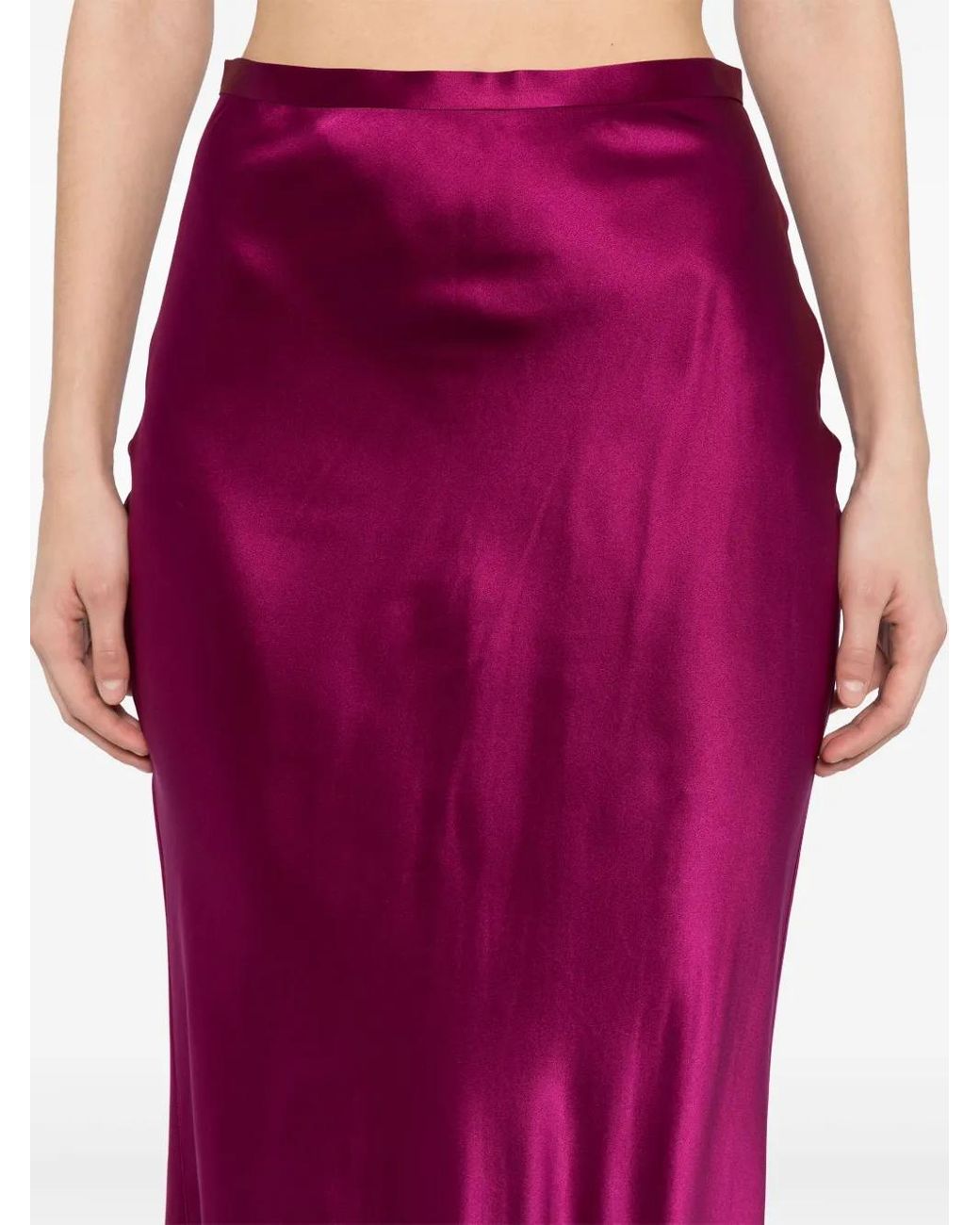 Michelle Mason Purple Bias Maxi Skirt