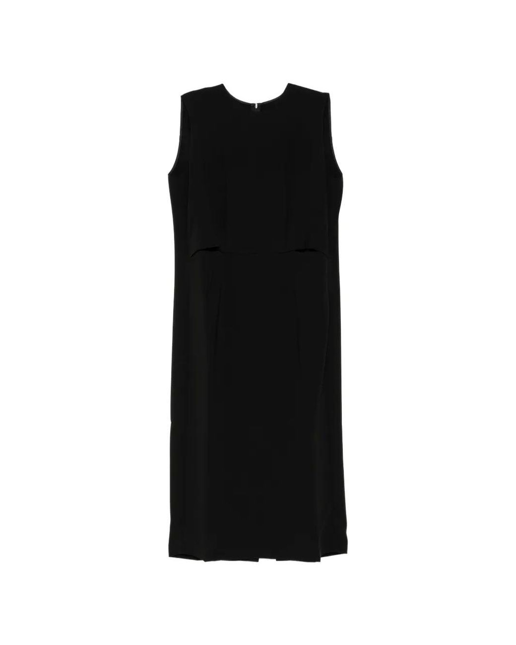 JNBY Black Robe Mi-Longue À Découpes À La Taille