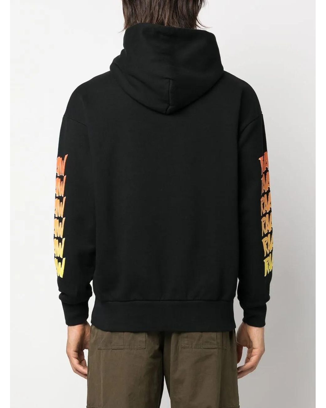 Aries Black Logo Print Hoodie