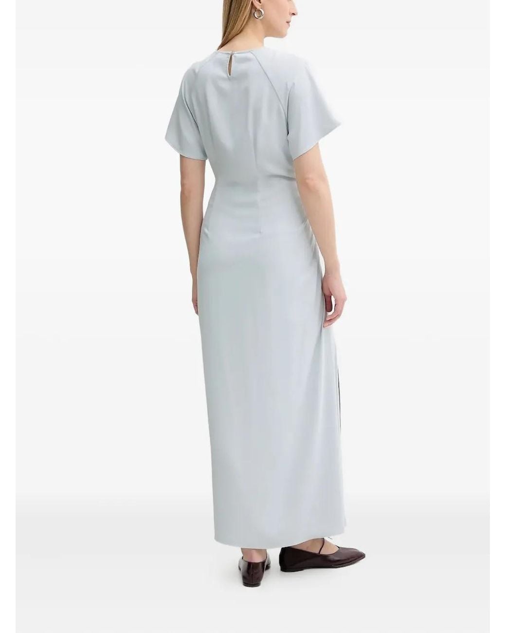 Samsøe & Samsøe White Side-Split Maxi Dress