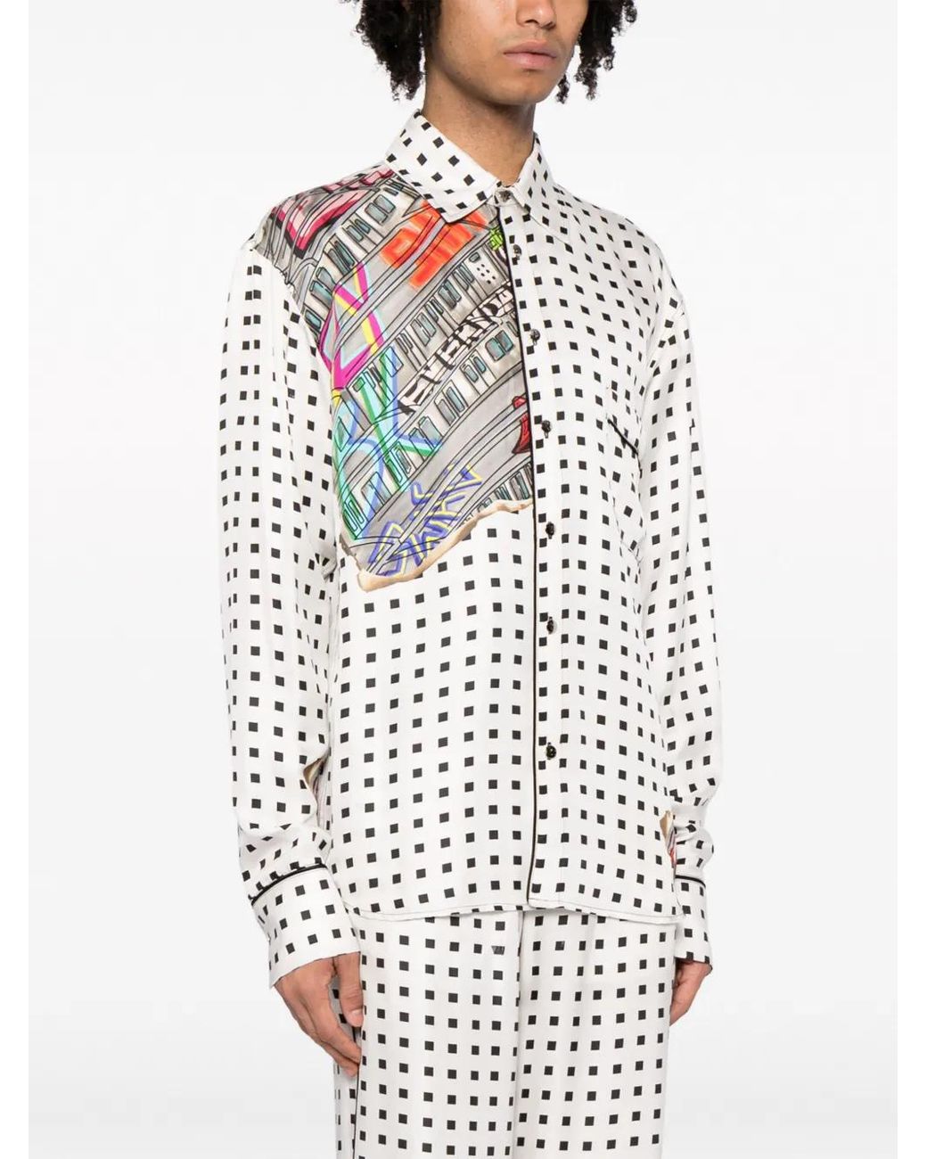 ROMEO HUNTE White The Gender Neutral Silk Shirt