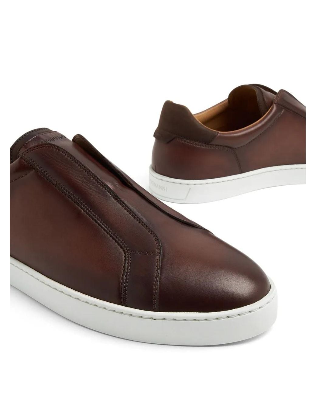 Magnanni Shoes Brown Gasol Low-Top Sneakers for men