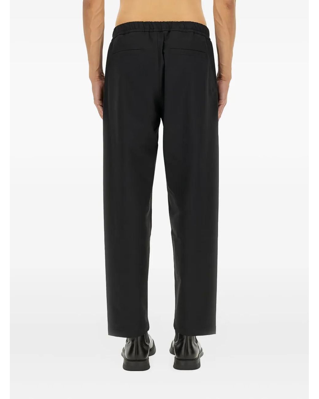 Herno Black Elasticated-Waist Trousers for men
