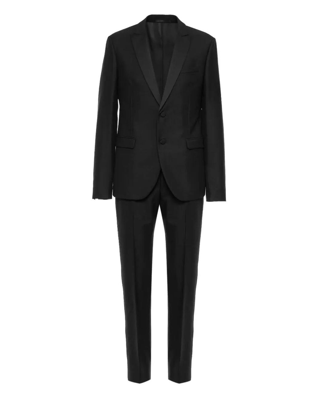 Valentino Garavani Black Smoking Suit for men