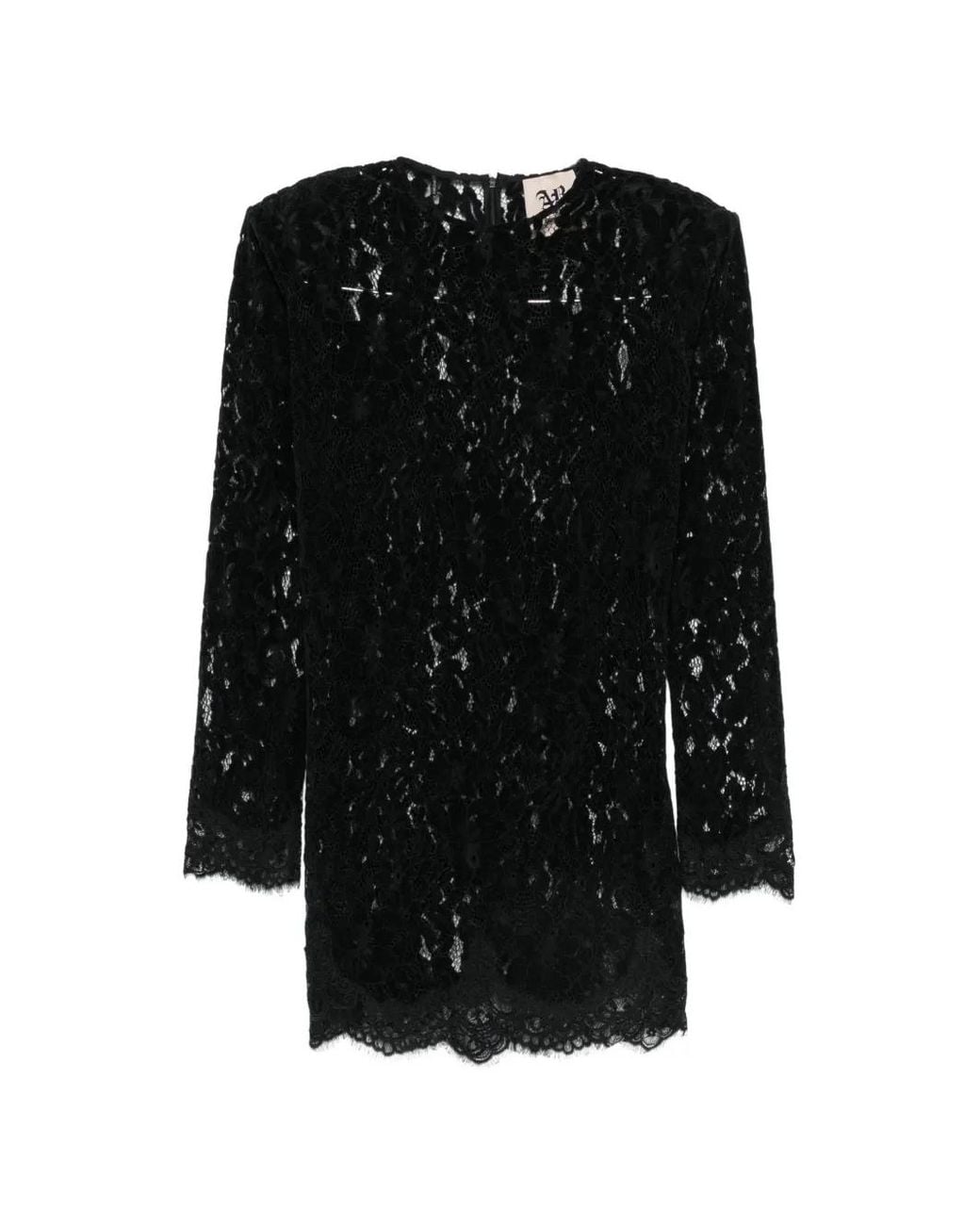 Aniye By Black Lace-Overlay Belted Mini Dress
