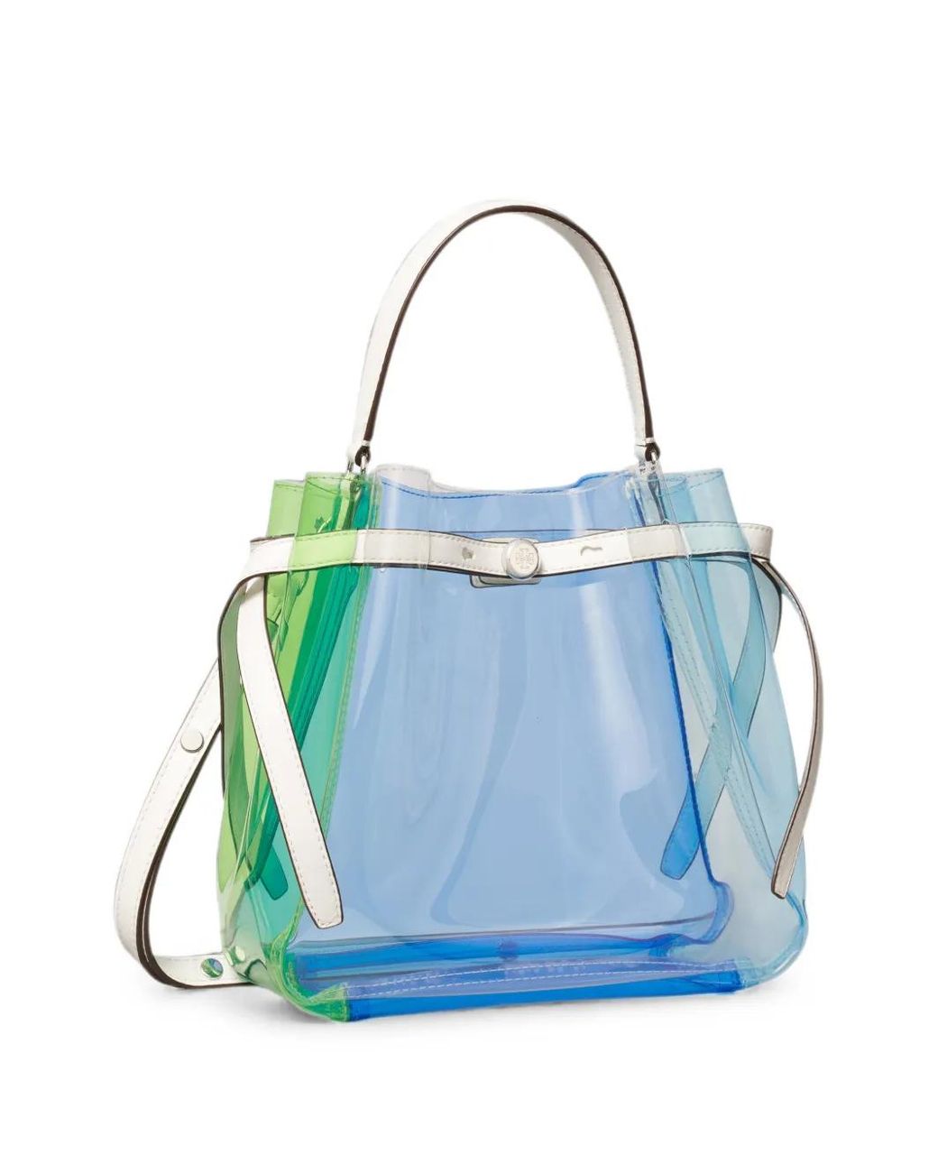 Tory Burch Blue Romy Colourblock Clear Bucket Bag