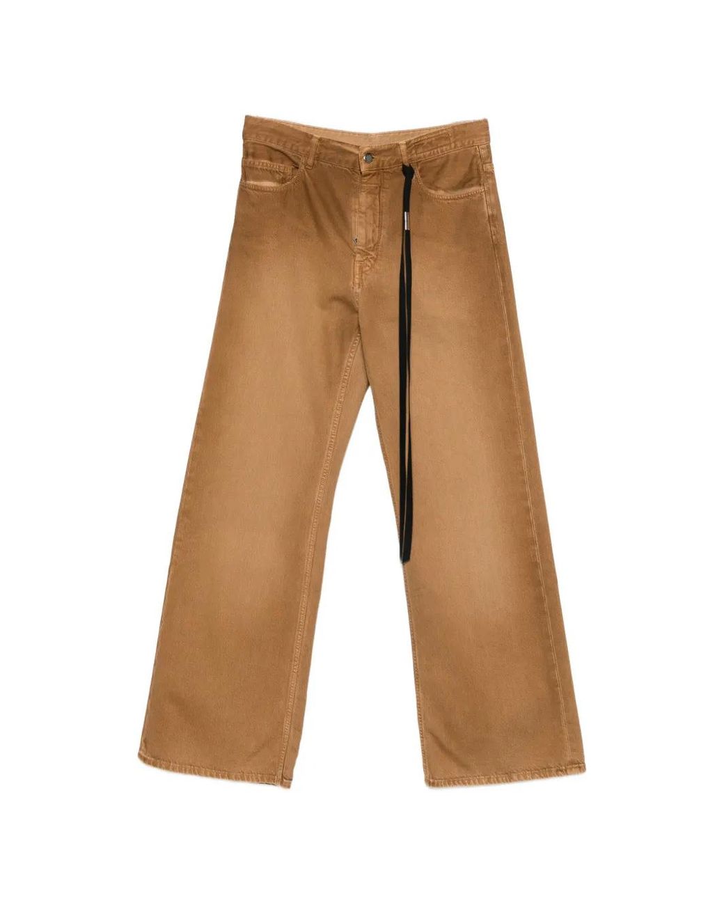 Ann Demeulemeester White Long-Strap Wide-Leg Trousers for men