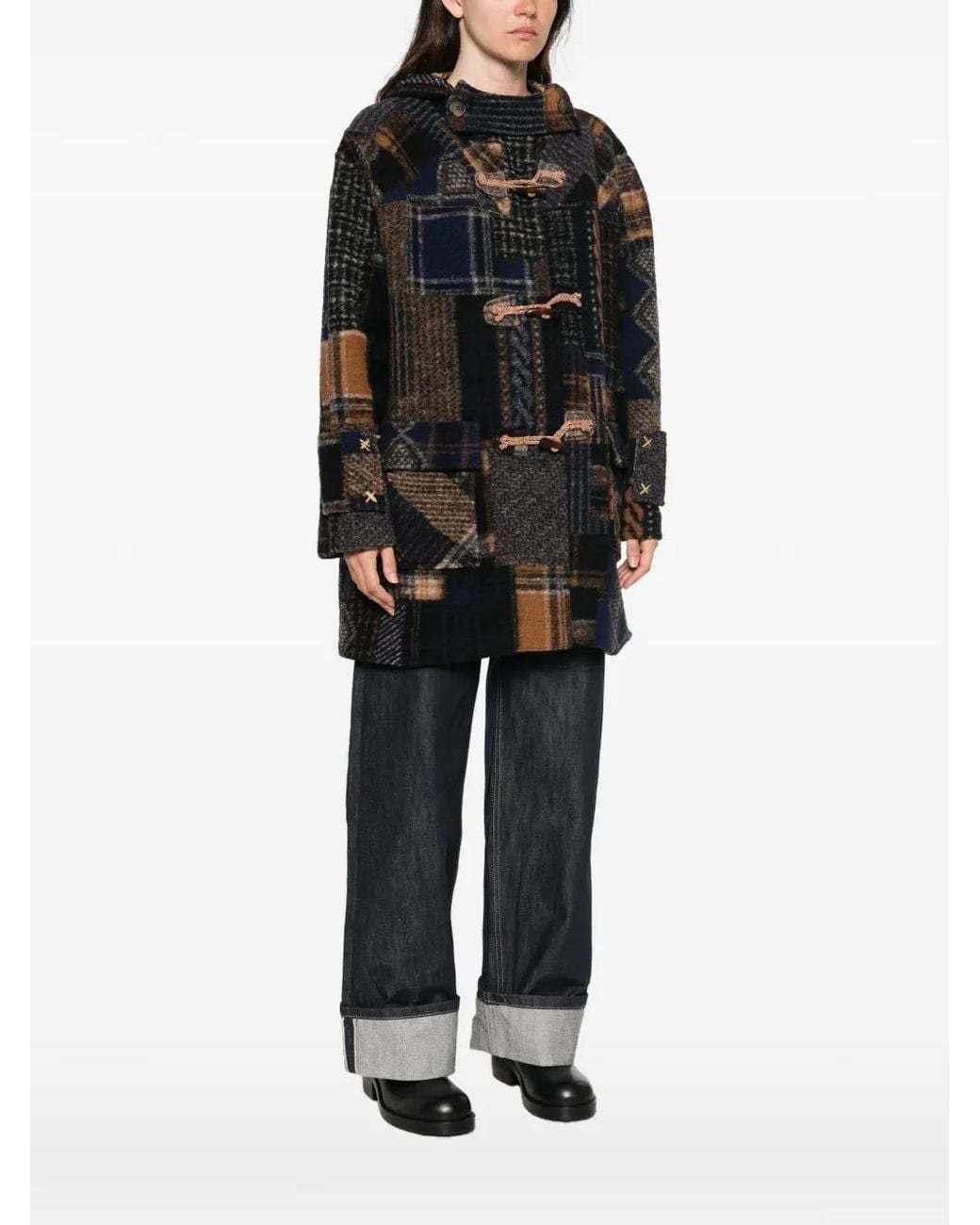 Bye Black Patchwork Hooded Jacket