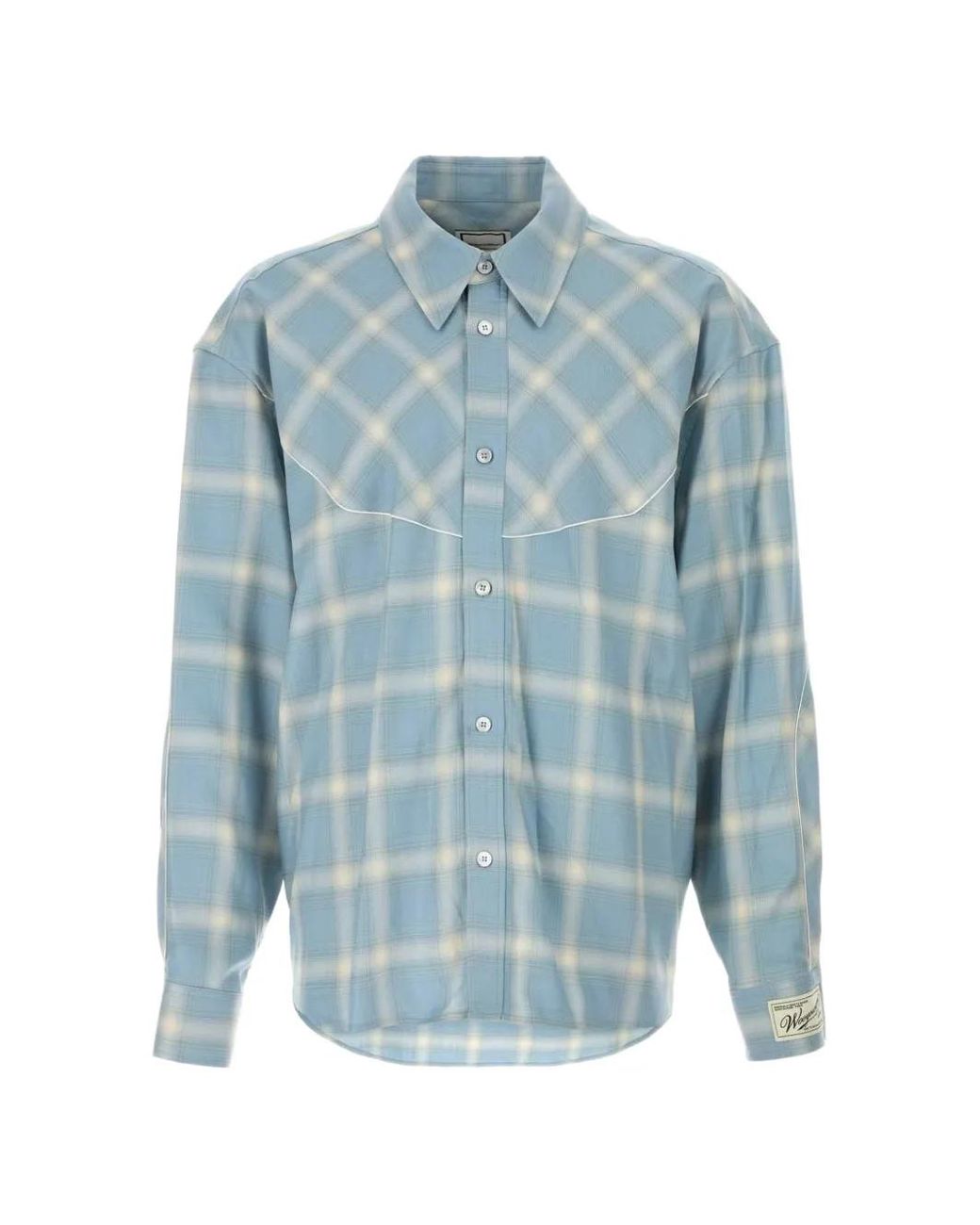 Wooyoungmi Blue Checked Shirt for men