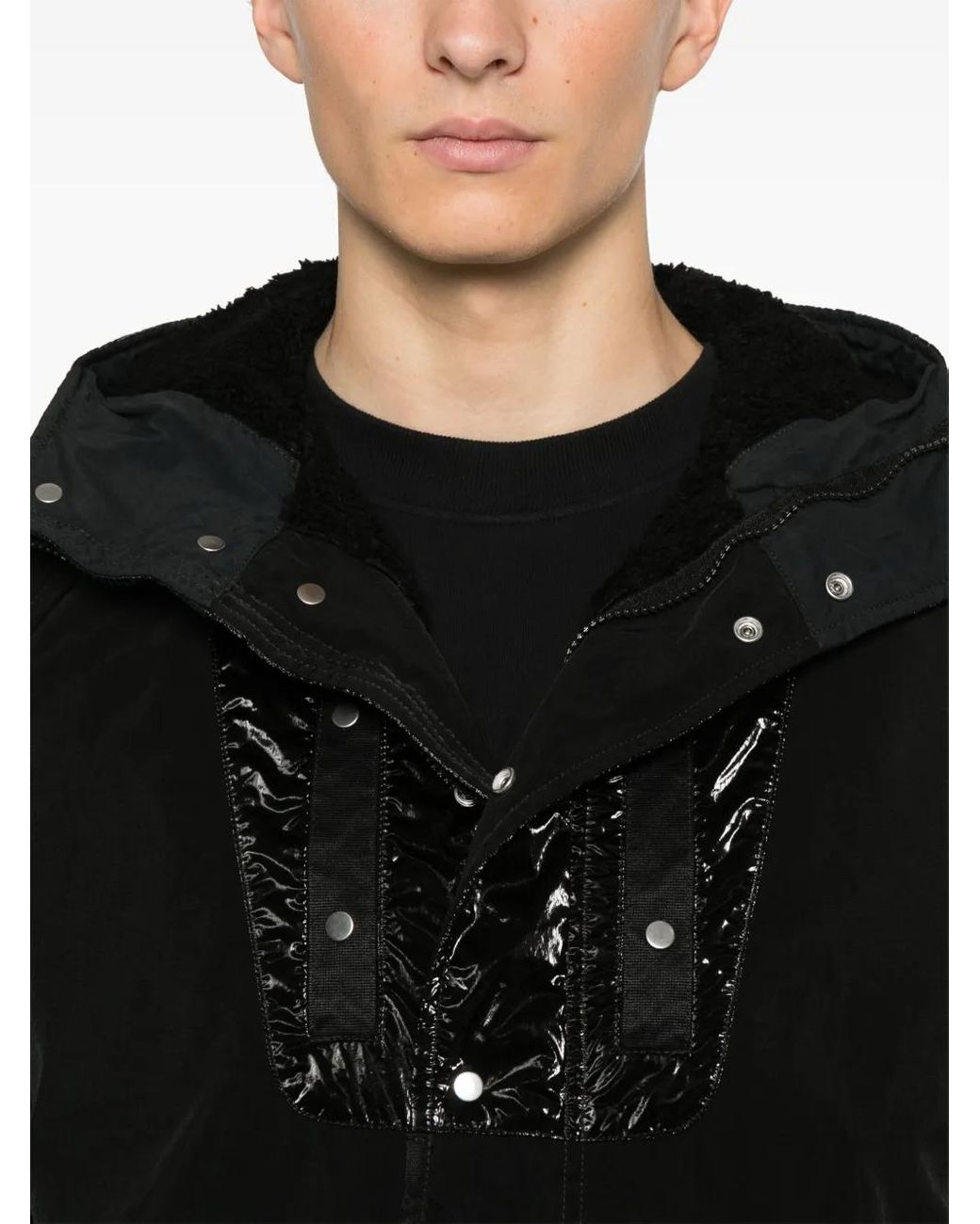 Stone Island Black Panama-Weave Jacket for men