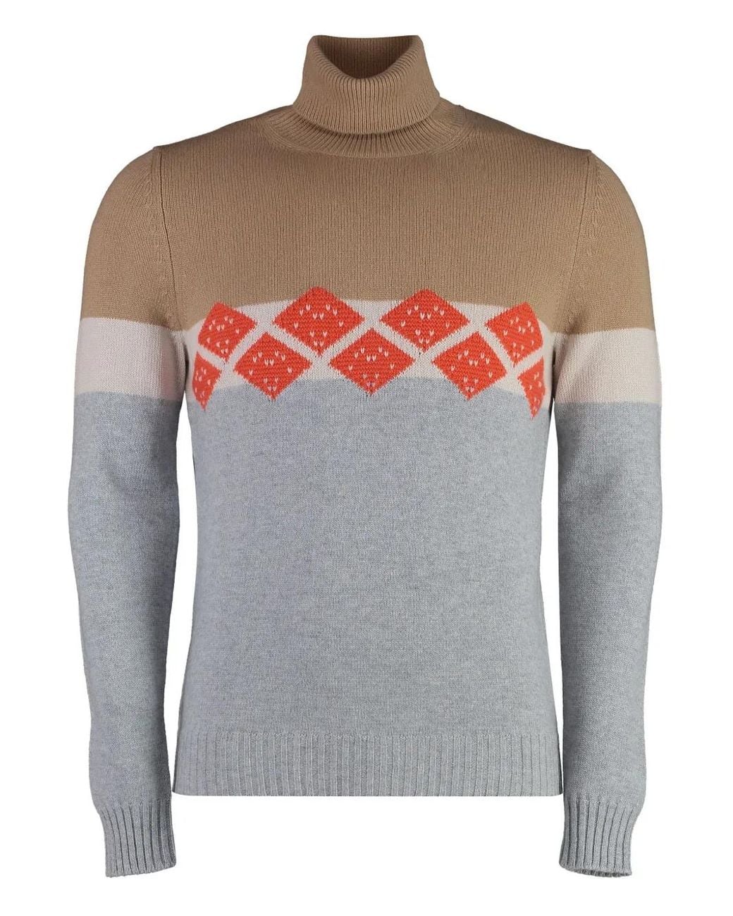 Malo Gray Cashmere Sweater for men