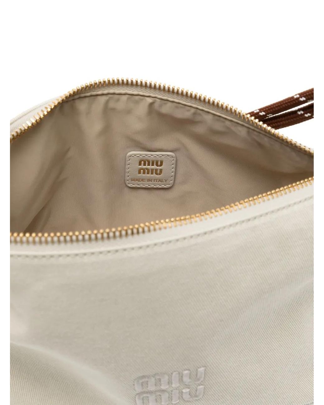 MIU MIU | GABARDINE POUCH PLASTER WHITE/CHALK WHITE バッグ Miu Miu Gabardine Pouch Plaster White Chalk White | eBay