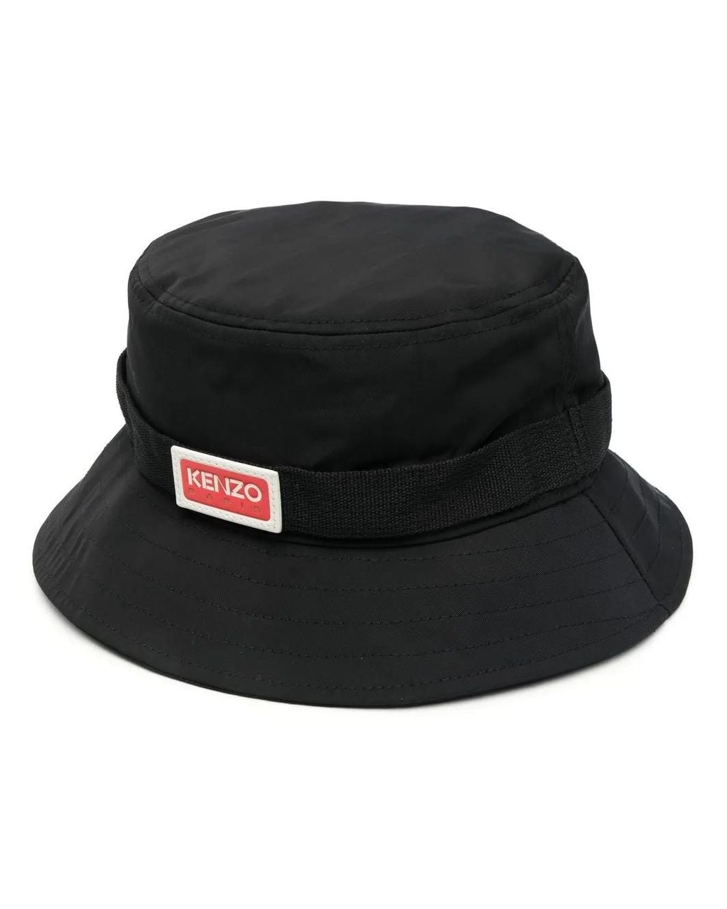 KENZO Black Fischerhut Mit Logo-Patch