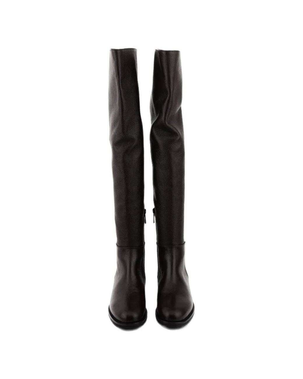 Roberto Festa Black Arvid Leather Over-The-Knee Boots