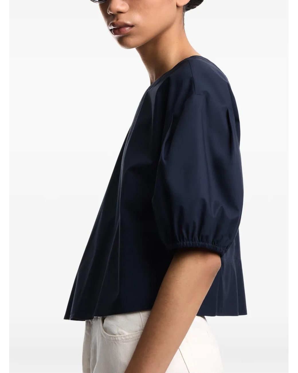 Emporio Armani Blue Cotton Blouse